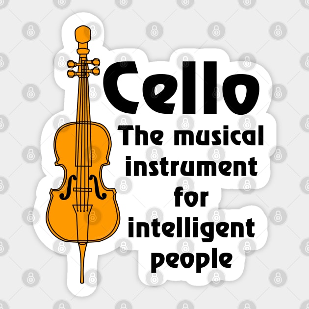 Intelligent Cello Sticker by Barthol Graphics